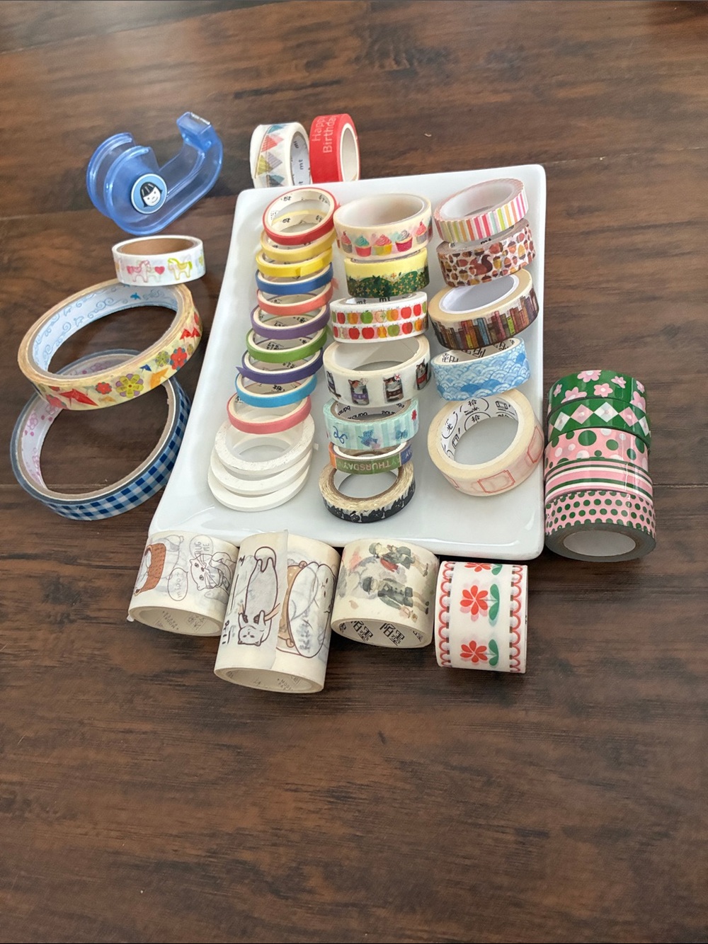 Decorative Floral and Patterned Washi Tape Set - Multicolor